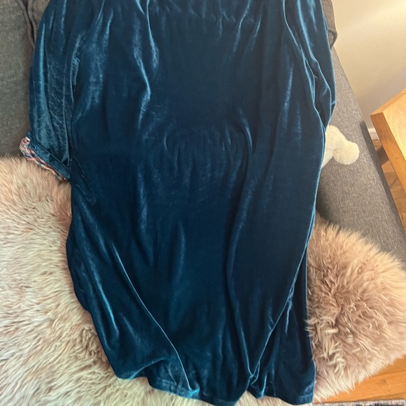 Teal Velvet and Colorful Panda inside SizE Large - Picture 6 of 6